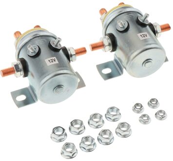 2 Pcs Lier Starter Solenoid Relais Schakelaar Effen Continu Duty Solenoid Relais Schakelaar 200A 12V Voor Lier Motor Golf carts Marine