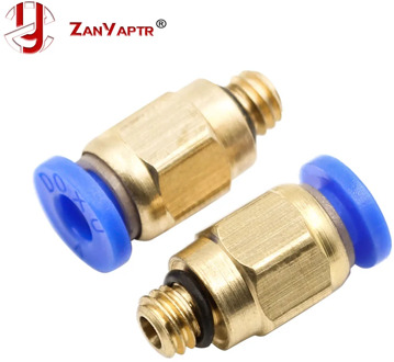 2 pcs/lot PC4-M6 Pneumatic Straight Fitting Connector for 4mm OD tubing M6 6mm Reprap 3D Printer Printers