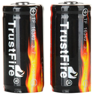 2 PCS/ lot TrustFire Protected 16340 880mAh 3.7V Rechargeable Lithium Batteries 16340 Battery with PCB Protection