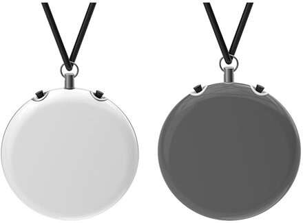 2 Pcs Luchtreiniger Wearable Auto Zuurstof Bar Negatieve Ionen Opknoping Nek wit grijs