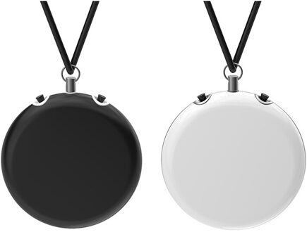 2 Pcs Luchtreiniger Wearable Auto Zuurstof Bar Negatieve Ionen Opknoping Nek zwart wit