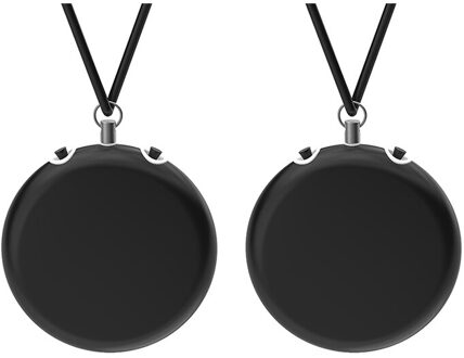 2 Pcs Luchtreiniger Wearable Auto Zuurstof Bar Negatieve Ionen Opknoping Nek zwart