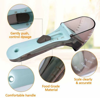 2 Pcs Measuring Spoon Adjustable Measuring Cups and Spoons home kitchen tool Multi-US Markings Magnetic Scoop #35