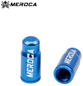 2 Pcs Meroca Lichtgewicht Aluminium Mountainbike Tire Valve Cap Iamok Road Fiets Schrader / Presta Kleppen Stofkap Presta Cap blauw