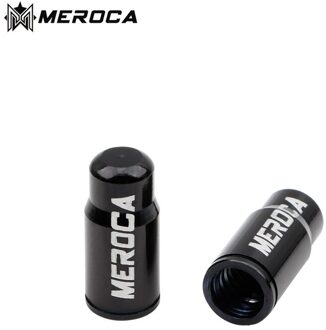 2 Pcs Meroca Lichtgewicht Aluminium Mountainbike Tire Valve Cap Iamok Road Fiets Schrader / Presta Kleppen Stofkap Presta Cap zwart