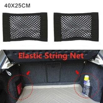 2 Pcs Mesh Netto Kofferbak Cargo Net Suv Auto Rugleuning Opbergtas Universele