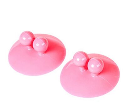2 Pcs Multifunctionele Keuken Badkamer Muur Gemonteerde Hanger Haak Vacuüm Zuig Hanger Houder Haken Zuig Hanger roze