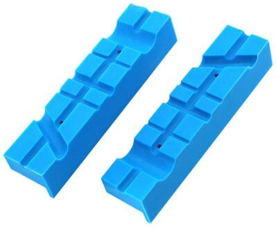 2 Pcs Omkeerbare Multi Groove Accessoires Magnetische Beschermende Frees Houder Vise Jaw Pad Grips Hout Boormachine