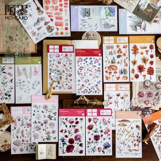 2 pcs/pack Watercolor Impression PVC Decorative Stickers Scrapbooking Stick Label Diary Stationery Album Stickers