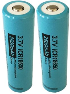 2 PCS PKCELL 18650 li-ion batterij ICR18650 2600 MAH 3.7 V lithium oplaadbare batterij knop top zaklamp zaklamp Accu Cel