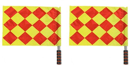2 Pcs Scheidsrechter Voetbal Vlag Voetbal Fair Play Sport Match Voetbal Grensrechter Vlaggen Sport Gereedschappen Training Apparatuur