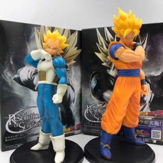 2 pcs / set Dragon Ball Z Fusion Son Goku Gogeta Broly Super Saiyan Awakening Pai PVC Anime Figure Collection DBZ Gohan Model