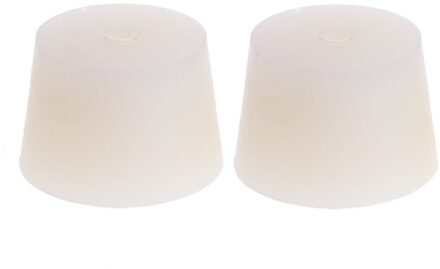 2 Pcs Silicone Rubber Plug Stopper Met Gat Luchtsluis Waskolf Valve Wijn Brew grijs