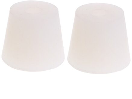2 Pcs Silicone Rubber Plug Stopper Met Gat Luchtsluis Waskolf Valve Wijn Brew zwart
