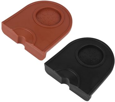 2 Pcs Siliconen Koffie Sabotage Matten, koffie Knoeien Hoek Matten Pad Tool Anti-Skid Espresso Siliconen Matten (Zwart + Koffie)