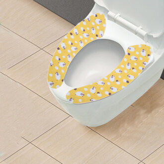 2 Pcs Sticky Seat Cover Mat Zachte Wc Pasta Toilet Seat Cover Pad Waterdicht Wasbaar Badkamer Warmer Deksel Pad Closestool