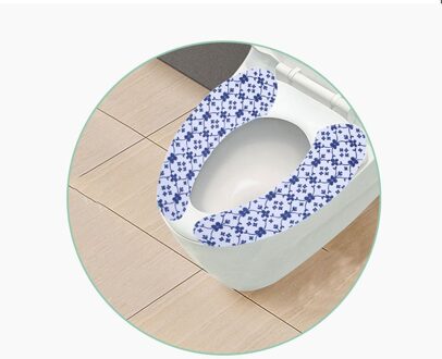 2 Pcs Sticky Seat Cover Mat Zachte Wc Pasta Toilet Seat Cover Pad Waterdicht Wasbaar Badkamer Warmer Deksel Pad Closestool