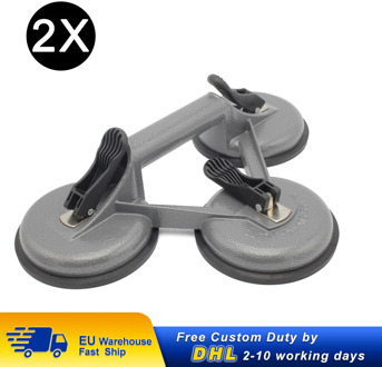 2 Pcs Suction Cup For Glass Heavy Duty Aluminum Plate Double Handle Professional Glass Puller/Lifter/Gripper Sucker