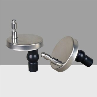 2 Pcs Toiletbril Bevestigingen Fix Universele Pack Goed Moer Wc Blind Gat Montage Rubber Terug Naar Muur (Sliver)