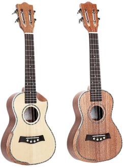 2 Pcs Ukulele 23 Inch Mahogany Top Tenor-Full Peach Core & Spruce Sheet