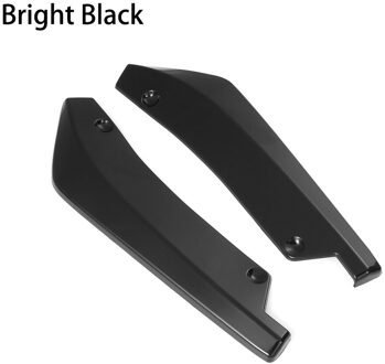 2 Pcs Universele Abs Car Rear Spoiler Botsing Diffuser Hoek Separator Protector Automatische Side Fin Body Kits Onderdelen helder zwart
