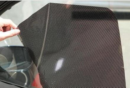 2 Pcs Wasbare Gestippelde Auto Zonnescherm Side Glas Film