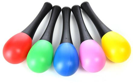 2 Pcs-Willekeurige Kleur Muziekinstrumenten Baby Geluid Muziek Speelgoed Plastic Zand Hamer Maraca Rattle Shaker Kids