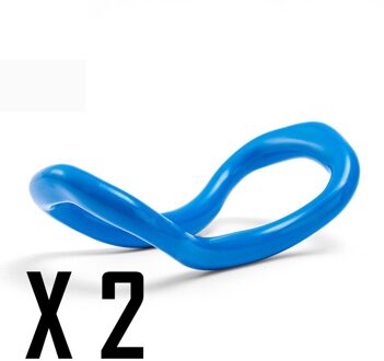 2 Pcs Yoga Cirkel Apparatuur Yoga Ring Pilates Fitness Cirkel Training Weerstand Ondersteuning Tool Kalf Thuis Training Blauw