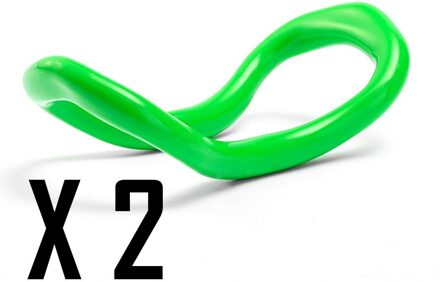 2 Pcs Yoga Cirkel Apparatuur Yoga Ring Pilates Fitness Cirkel Training Weerstand Ondersteuning Tool Kalf Thuis Training groen