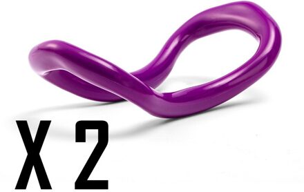 2 Pcs Yoga Cirkel Apparatuur Yoga Ring Pilates Fitness Cirkel Training Weerstand Ondersteuning Tool Kalf Thuis Training Paars