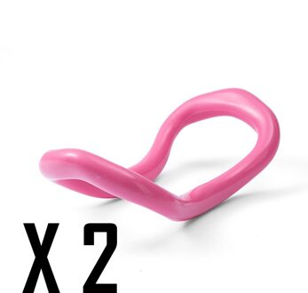 2 Pcs Yoga Cirkel Apparatuur Yoga Ring Pilates Fitness Cirkel Training Weerstand Ondersteuning Tool Kalf Thuis Training Roze