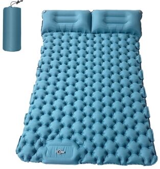 2 Person Camping Mat with Air Pillow Portable Air Mattress Waterproof Backpacking Sleeping Pad