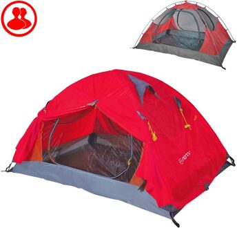 2 Persoon Aluminium Paal Lichtgewicht Tent Outdoor Camping Reizen Familie Regendicht Winddicht Zonnescherm Shelter Vissen Wandelen Strand rood