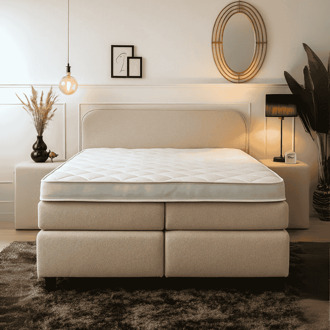 2-Persoons Topmatras Deluxe - Koudschuim - 200x210cm Met Koudschuim Kern - Van Aeroplus - Comfort: Medium - 200x210 Cm - - Inclusief Topper - Dekbed-Discounter.nl