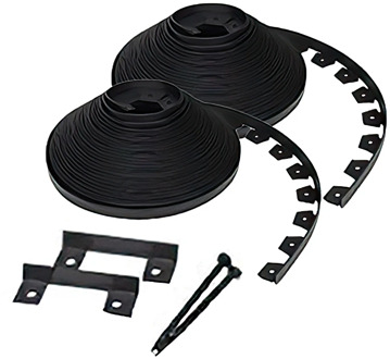 2 Piece 1 Metre Plastic Heavy Duty No-Dig Edging Kit,Garden Lace Soil Separator
