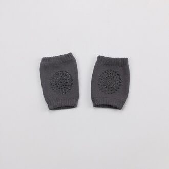 2 Pieces/Pair Veiligheid Katoenen Baby Kniebeschermers Kruipen Protector Kids Knieschijven Kinderen Korte Kneepad Baby Beenwarmers donker grijs