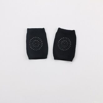 2 Pieces/Pair Veiligheid Katoenen Baby Kniebeschermers Kruipen Protector Kids Knieschijven Kinderen Korte Kneepad Baby Beenwarmers zwart
