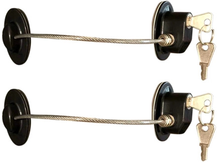 2 Pieces Refrigerator Door Lock Strong Adhesive Freezer Door Lock File Drawer Lock Child Safety Cupboard Lock with Key