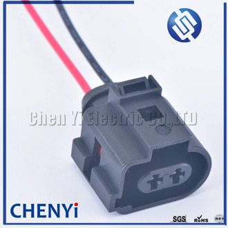 2 pin 3.5mm female auto sensor wiring harness plug 1J0973722A CAR electrical waterproof horn plug 1J0 973 722 A with 15cm wire