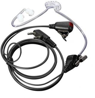 2 Pin Akoestische Buis Talkie Walkie Mic Oortelefoon Headset Voor Kenwood TK-3118/2118