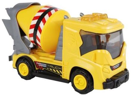 2-Play bouwtruck betonmixer frictie 20cm geel