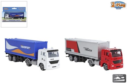 2-Play vrachtwagen die-cast 2ass 12cm verschillende