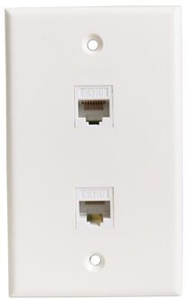 2 Poorten CAT6 RJ45 Ons Muur Plaat Vrouwelijke Lan Plug Voor Internet Patch Cord Noord-amerika Netwerk Socket 2 Ports Cat6