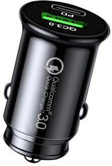 2 Poorten Usb Auto Lading 48W Quick 7A Mini Snel Opladen Voor Iphone 11 Xiaomi Huawei Mobiele Telefoon Oplader adapter In Auto zwart