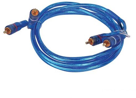2 Rca + 2 Rca 1.8 Meter Blauw Transparant Kabel