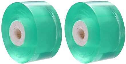 2 Rolls 100M Tuin Enten Tape Enten Film Bloemen Stem Voor Garland Fruit Boom Rekbaar Plant Enten Membraan 5cm x 100m