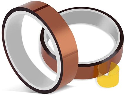 2 Rolls 10Mm X 33M Hittebestendige Tape Warmteoverdracht Tape Thermische Hoge Temperatuur Voor Sublimatie Voor Warmte druk Geen Residu