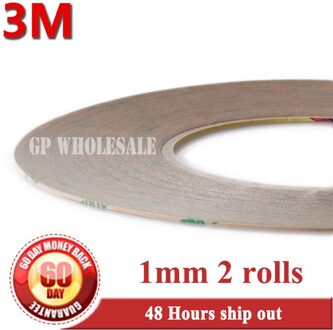 2 rolls (1mm * 55 m), 3 m 300lse sterke dubbele zelfklevende transparante tape, waterdichte voor iphone/samsung telefoon tablet screen glas