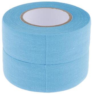 2 Rolls 2.5Cm X 1000Cm Ijshockey Stok Lijm Grip Handvat Tape Antihechtende Stroefheid Grip Badminton Golf tennis Tape licht blauw