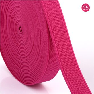 2 Rolls Kleurrijke Elastiekjes 16 Meter/Roll Rubber Band 1.5 Cm Spandex Lint Naaien Lace Trim Taille Band kledingstuk Accessoire 05 roos